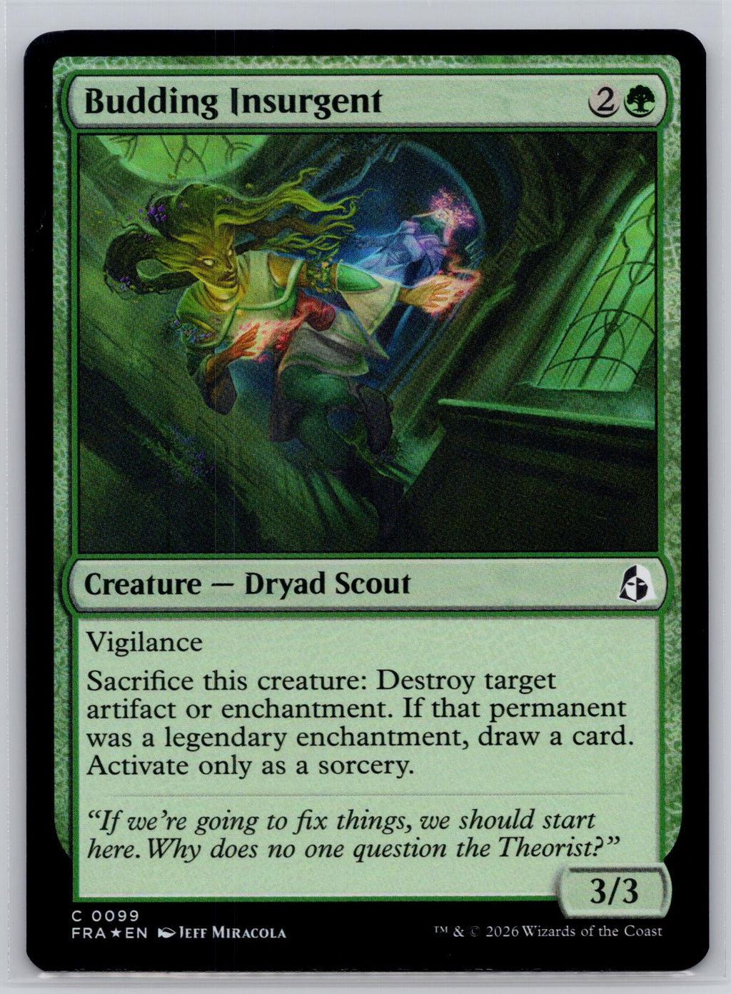 Budding Insurgent Reality Fracture Magic: The Gathering Foil Near Mint