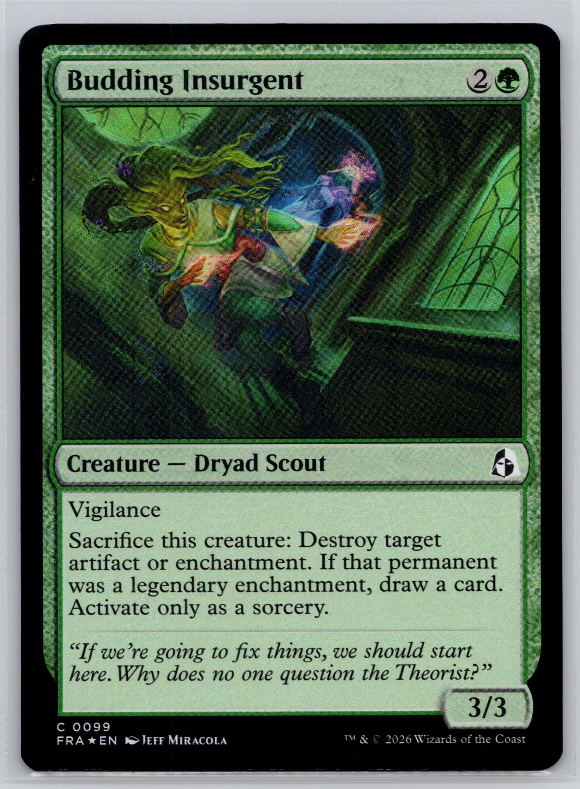 Budding Insurgent Reality Fracture Magic: The Gathering Foil Near Mint