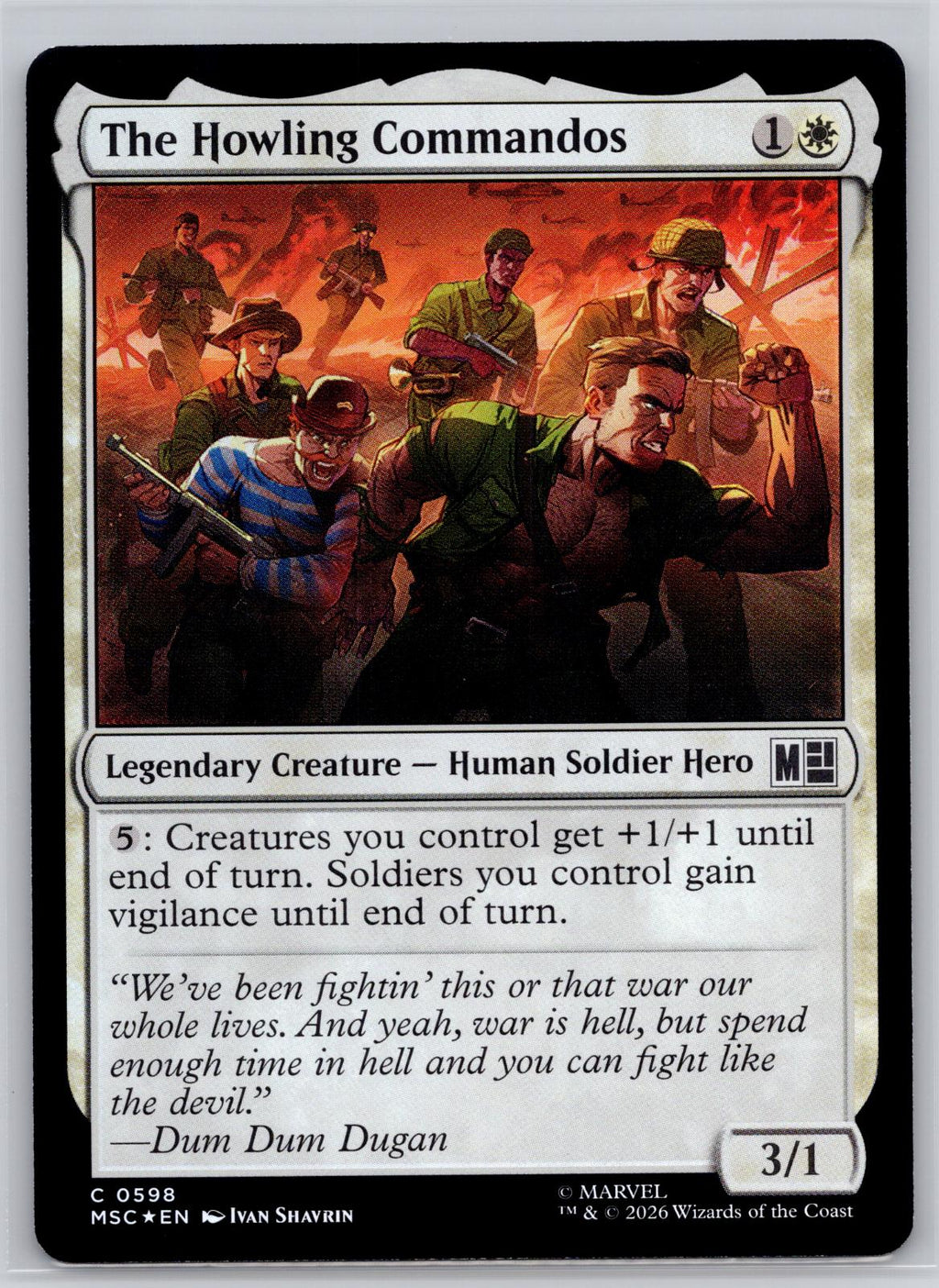 The Howling Commandos Commander: Marvel Super Heroes M:TG Foil NM