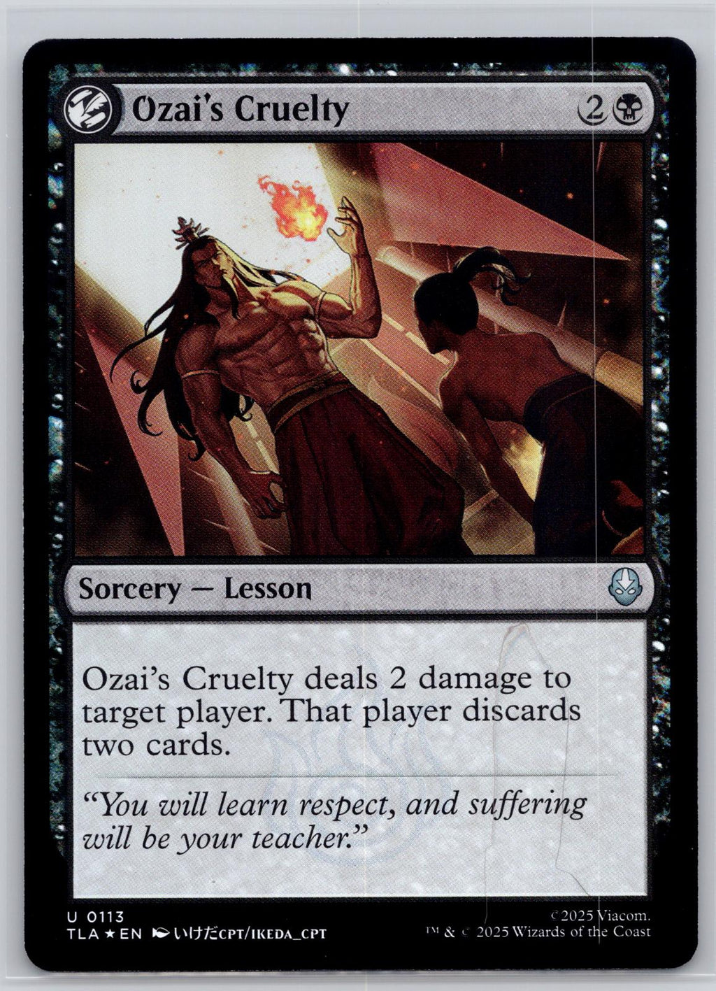 Ozai's Cruelty Avatar: The Last Airbender Magic: The Gathering Foil Near Mint