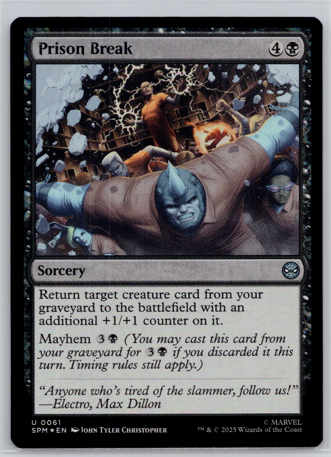 Prison Break Marvel's Spider-Man Magic: The Gathering Foil Near Mint