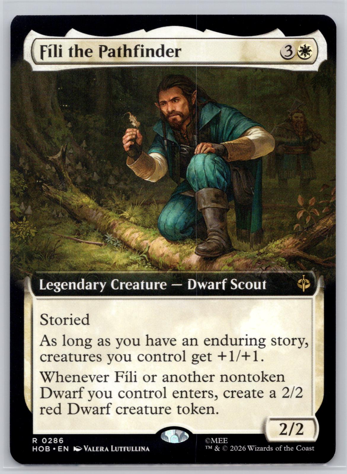 Fili the Pathfinder (Extended Art) The Hobbit Magic: The Gathering Near Mint