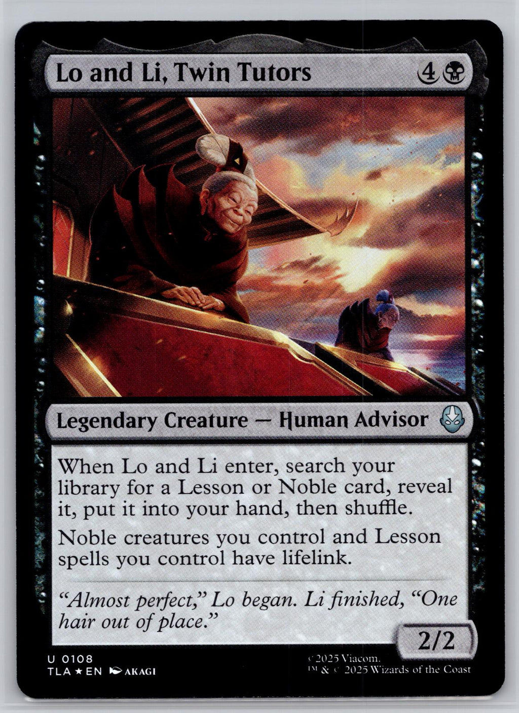 Lo and Li, Twin Tutors Avatar: The Last Airbender Magic: The Gathering Foil NM