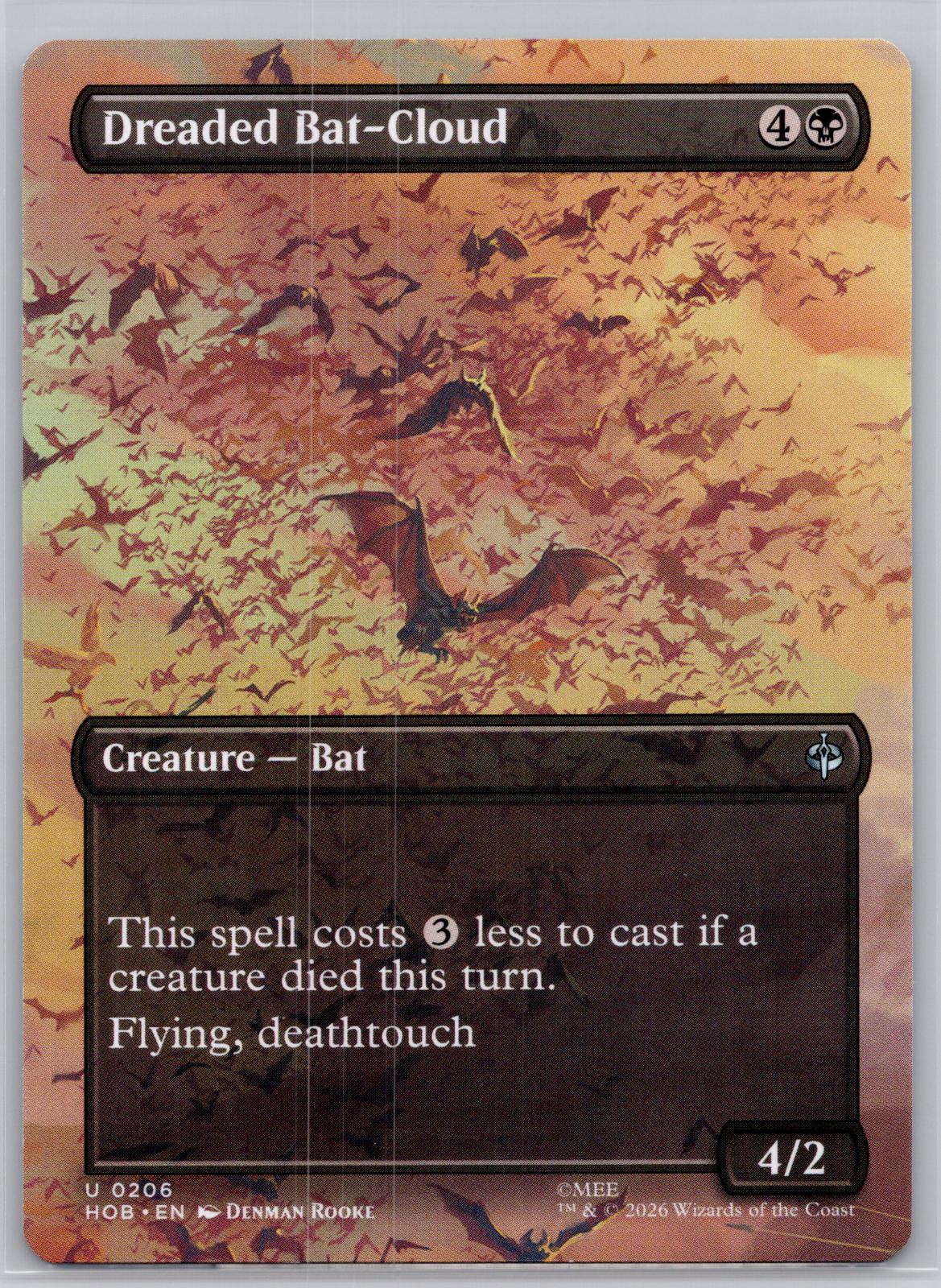 Dreaded Bat-Cloud (Borderless) The Hobbit Magic: The Gathering Near Mint