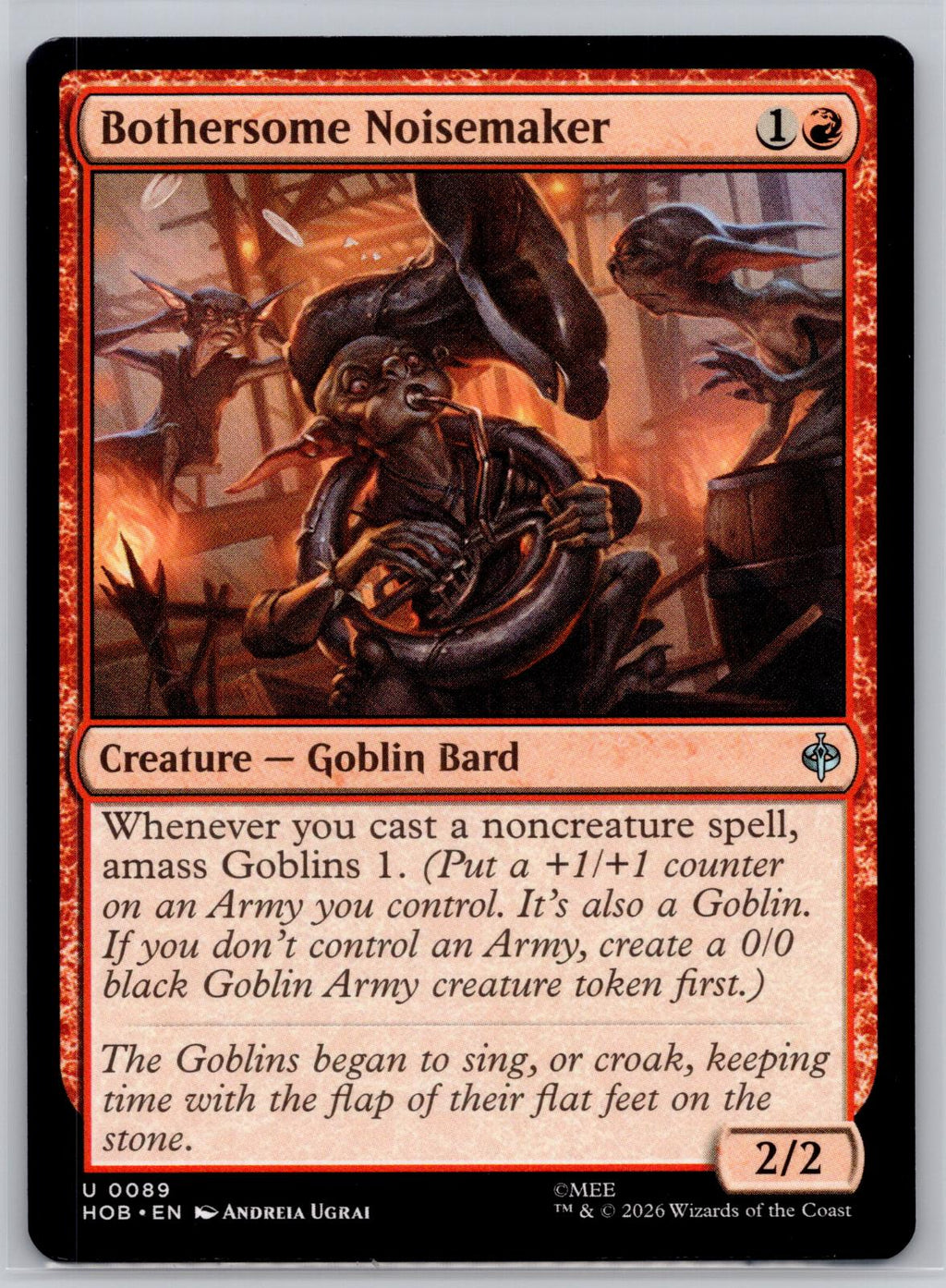 Bothersome Noisemaker The Hobbit Magic: The Gathering Near Mint