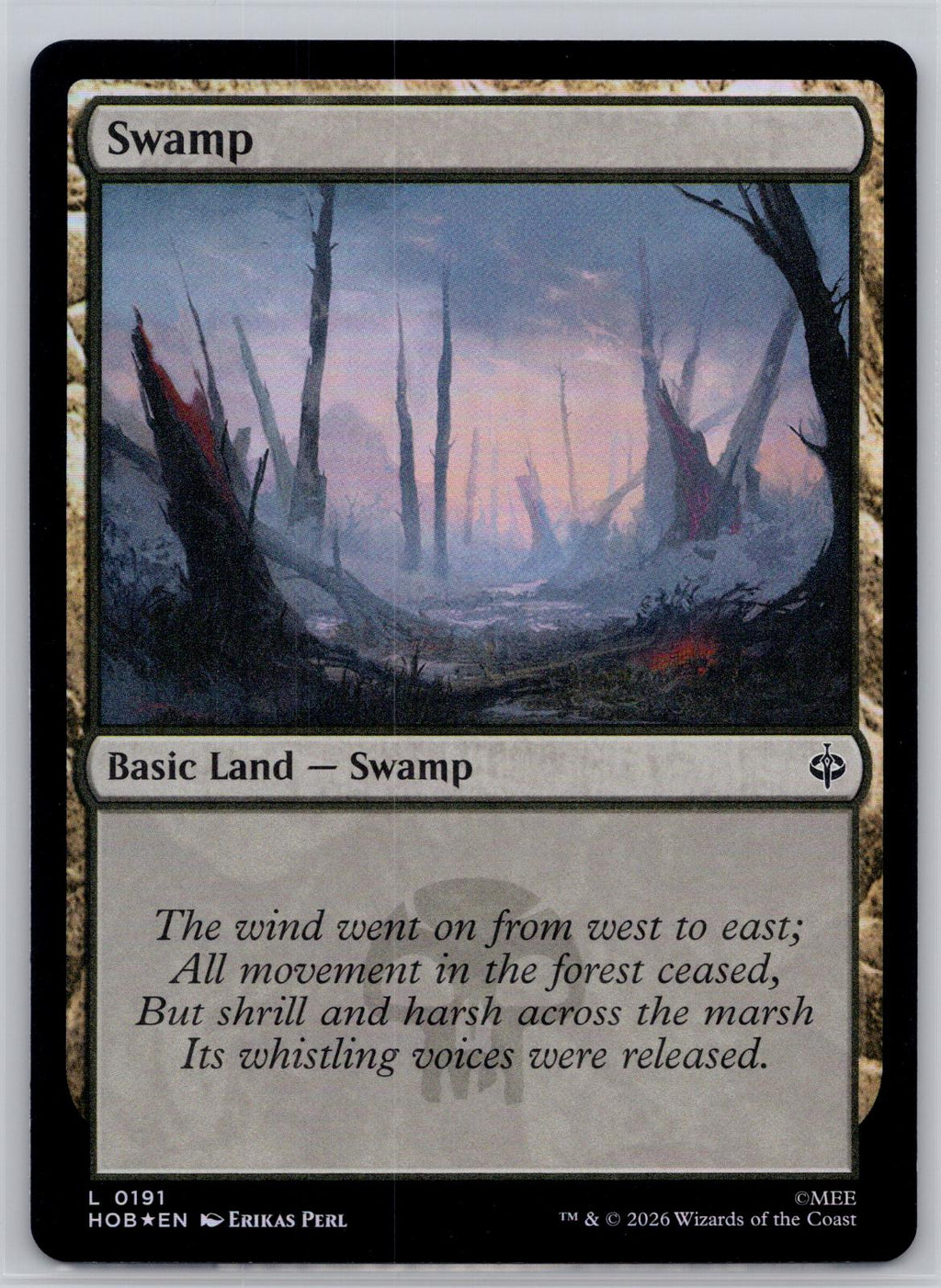 Swamp (0191) The Hobbit Magic: The Gathering Foil Near Mint