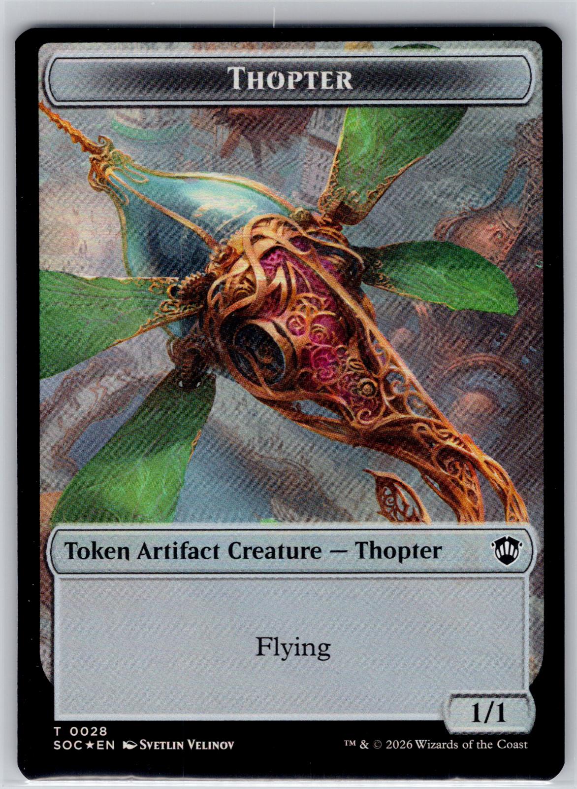 Phyrexian Germ // Thopter Double-Sided Token Holo Commander: SOS M:TG Foil NM