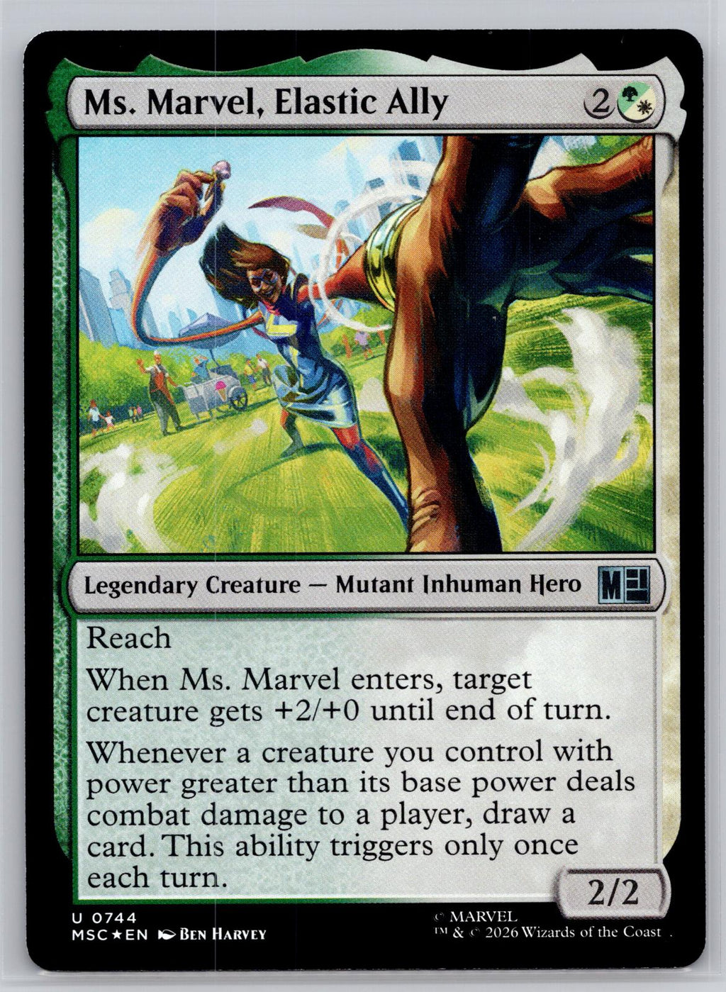 Ms. Marvel, Elastic Ally Commander: Marvel Super Heroes M:TG Foil NM