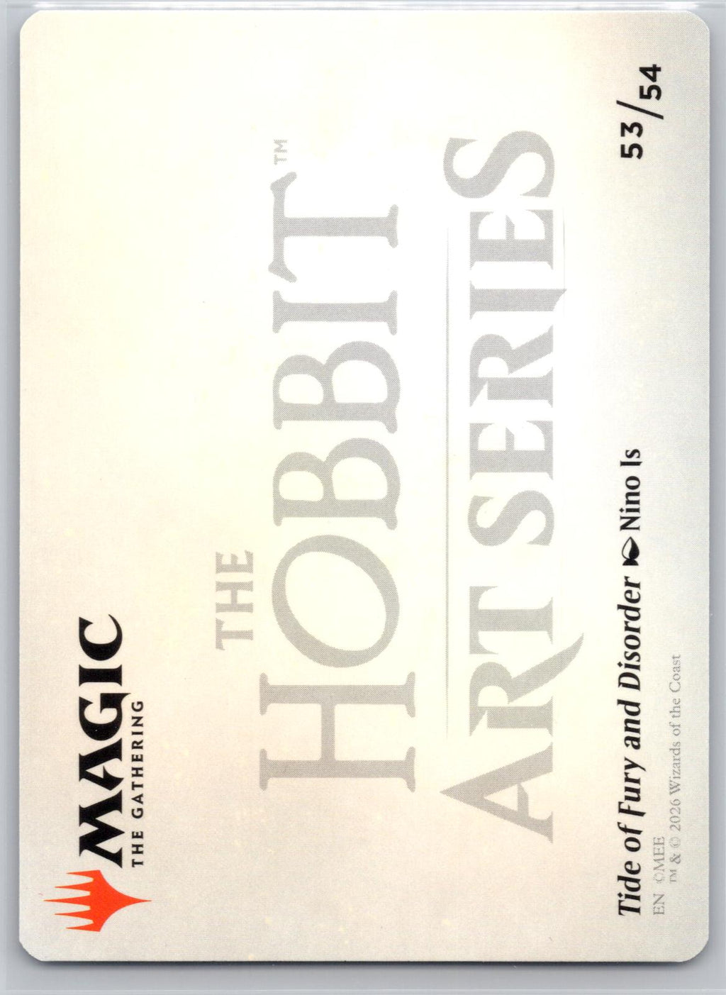 Tide of Fury and Disorder Art Card Art Series: The Hobbit M:TG NM