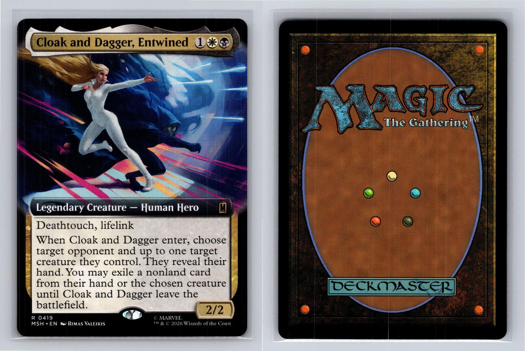 Cloak and Dagger, Entwined (Extended Art) Marvel Super Heroes MtG NM