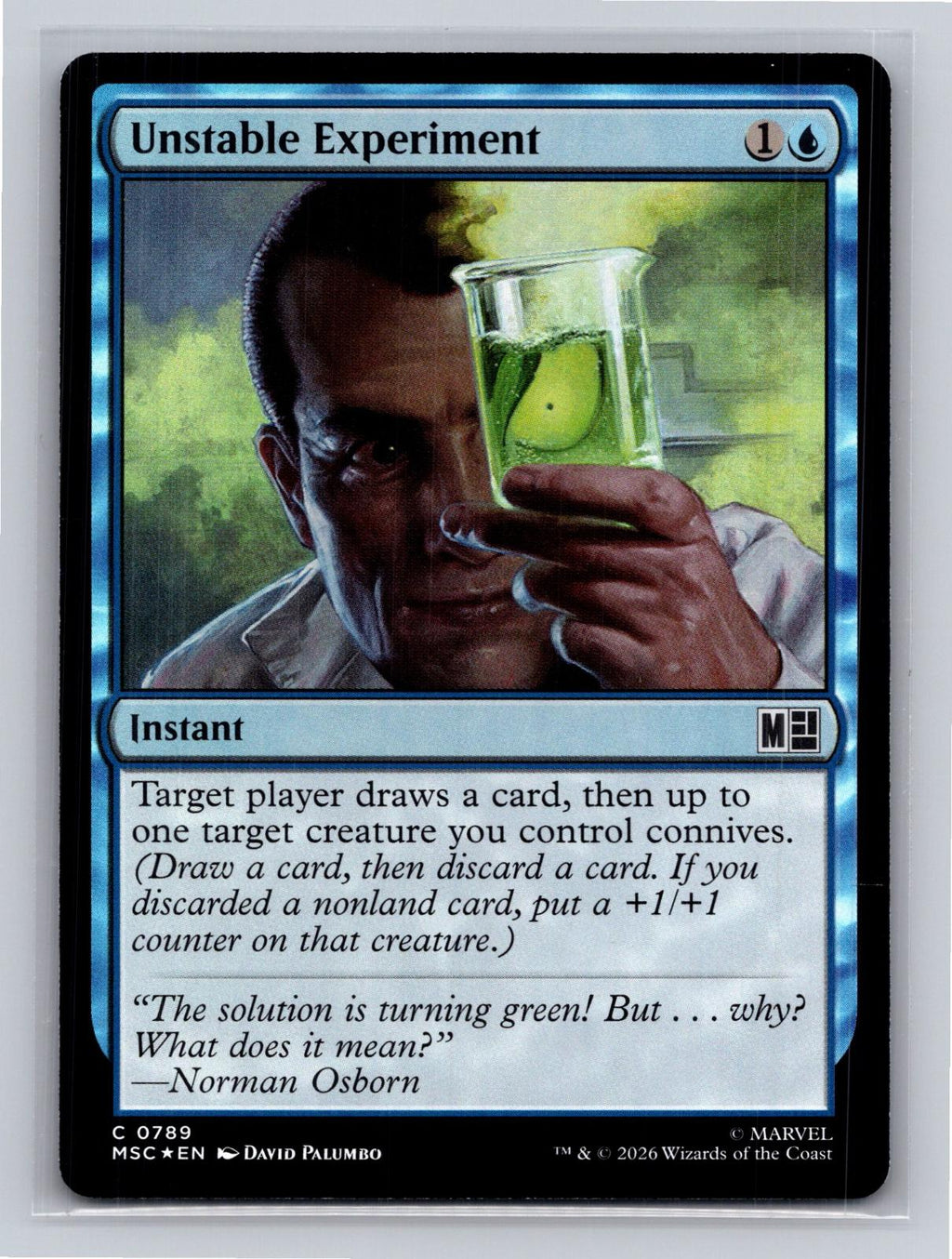 Unstable Experiment Commander: Marvel Super Heroes Magic: The Gathering Foil NM