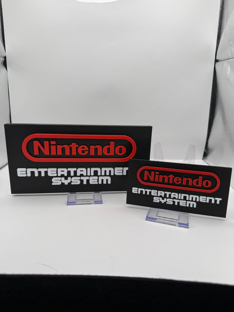 Nintendo Entertainment System Logo — 3D Printed Wall / Display Piece