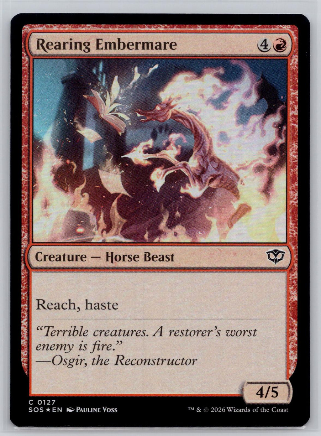 Rearing Embermare Secrets of Strixhaven Magic: The Gathering Foil Near Mint