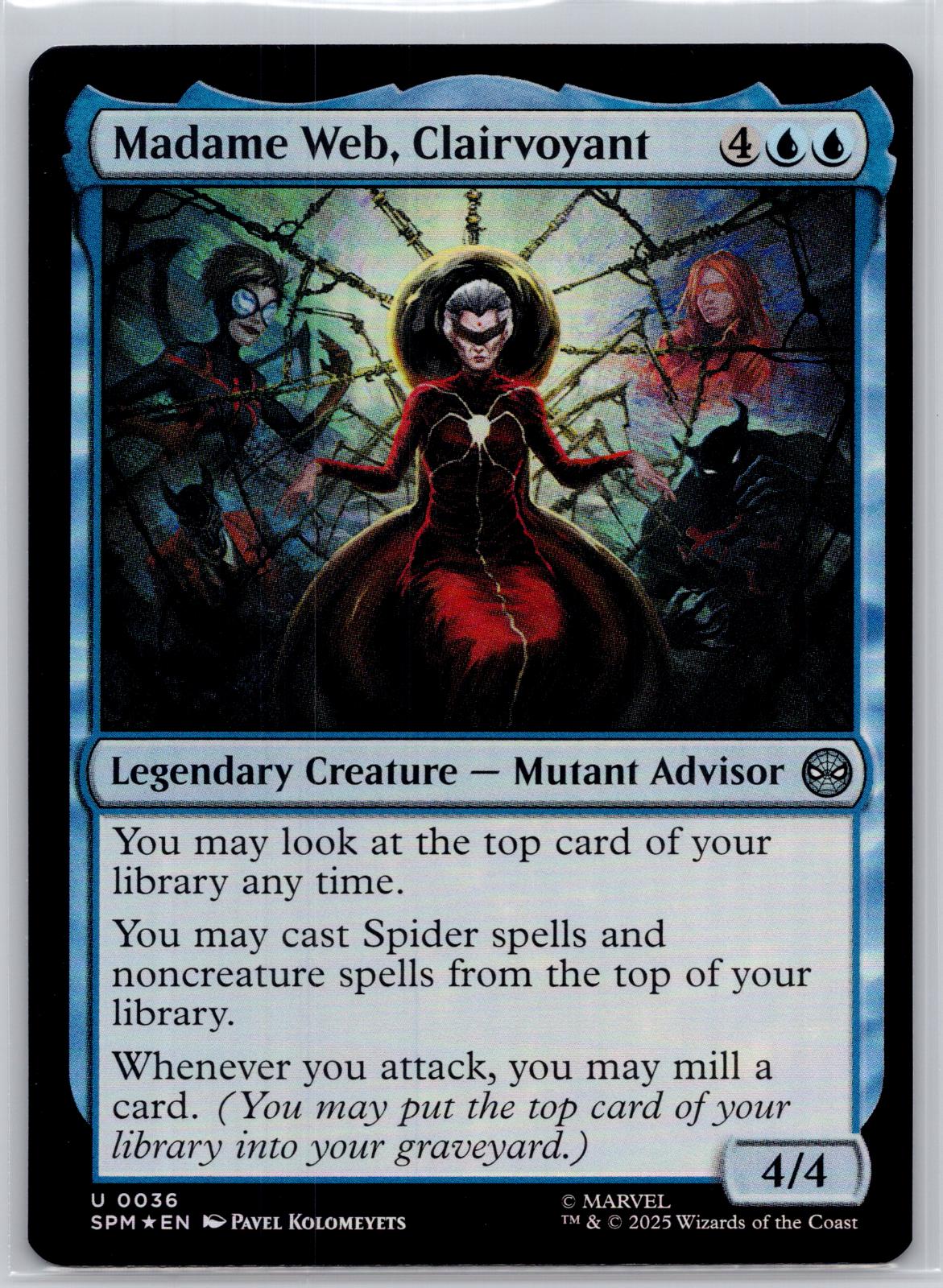 Madame Web, Clairvoyant Marvel's Spider-Man Magic: The Gathering Foil Near Mint