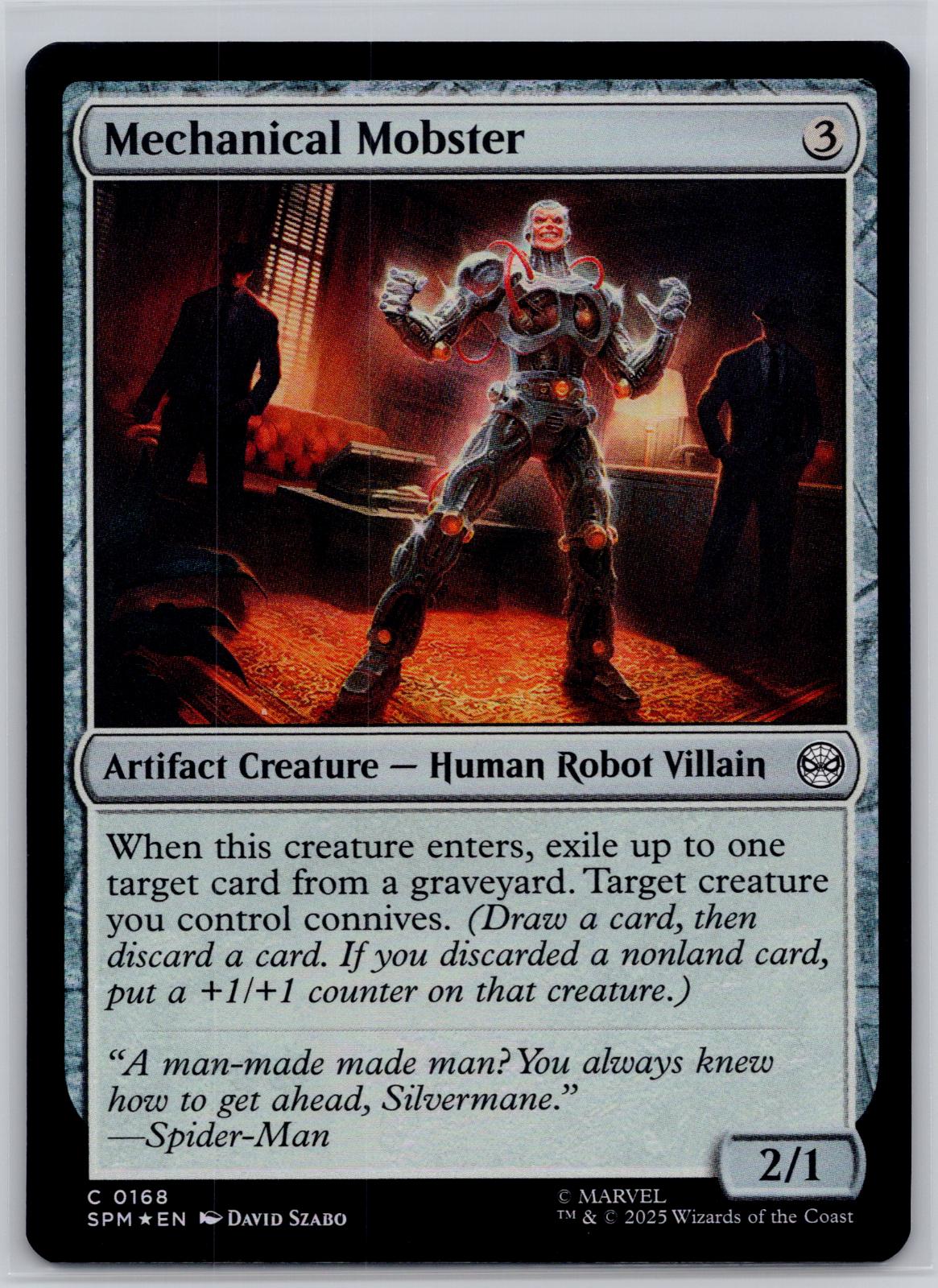 Mechanical Mobster Marvel's Spider-Man Magic: The Gathering Foil Near Mint