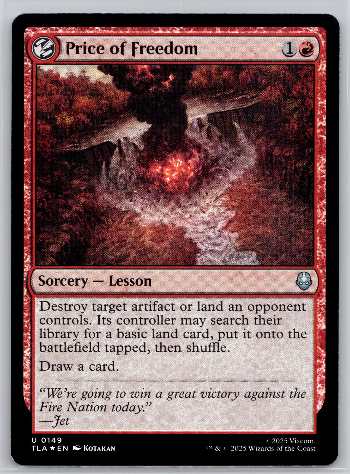 Price of Freedom Avatar: The Last Airbender Magic: The Gathering Foil Near Mint