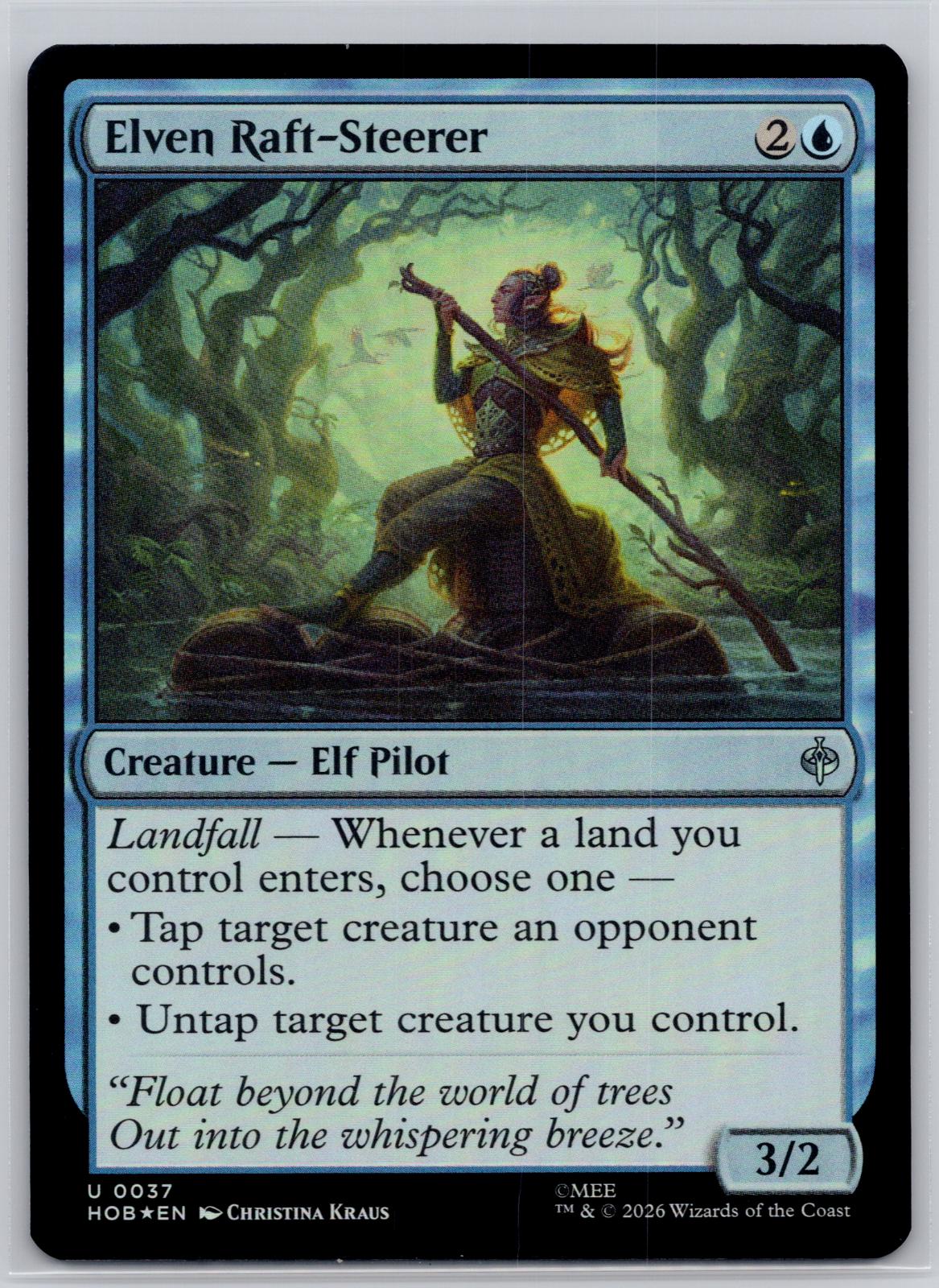 Elven Raft-Steerer The Hobbit Magic: The Gathering Foil Near Mint