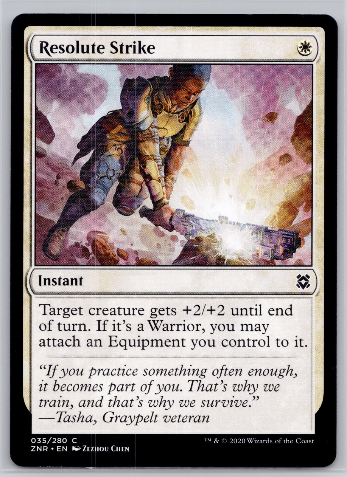 Resolute Strike Zendikar Rising Magic: The Gathering Near Mint