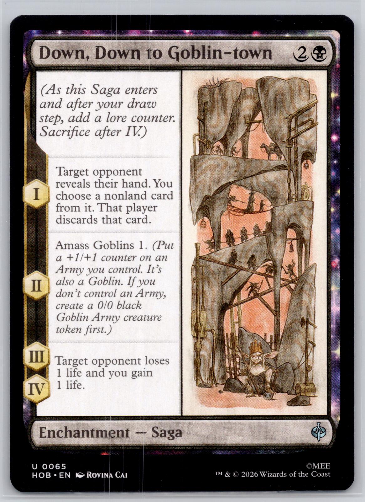 Down, Down to Goblin-town The Hobbit Magic: The Gathering Near Mint