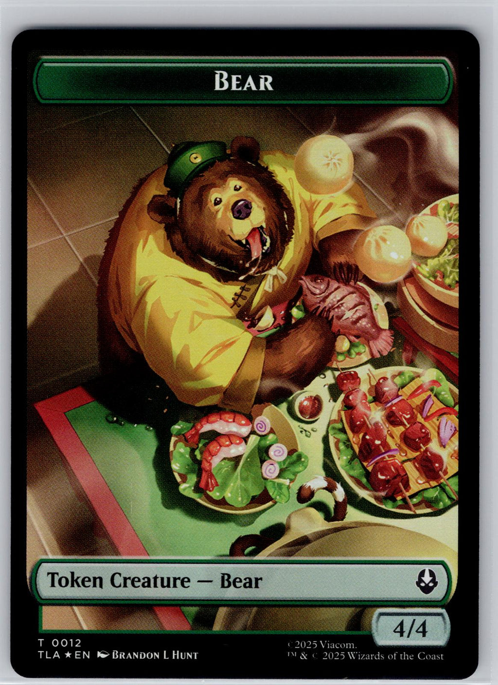 Bear // Food (0020) Double-Sided Token Avatar: The Last Airbender M:TG Foil NM
