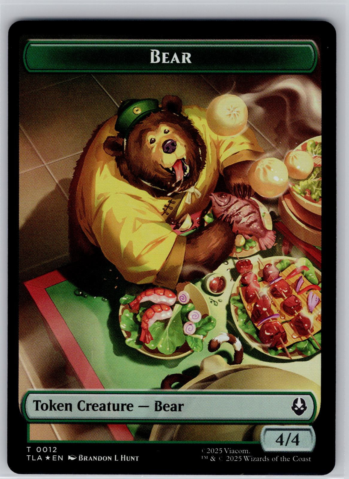 Bear // Food (0020) Double-Sided Token Avatar: The Last Airbender M:TG Foil NM