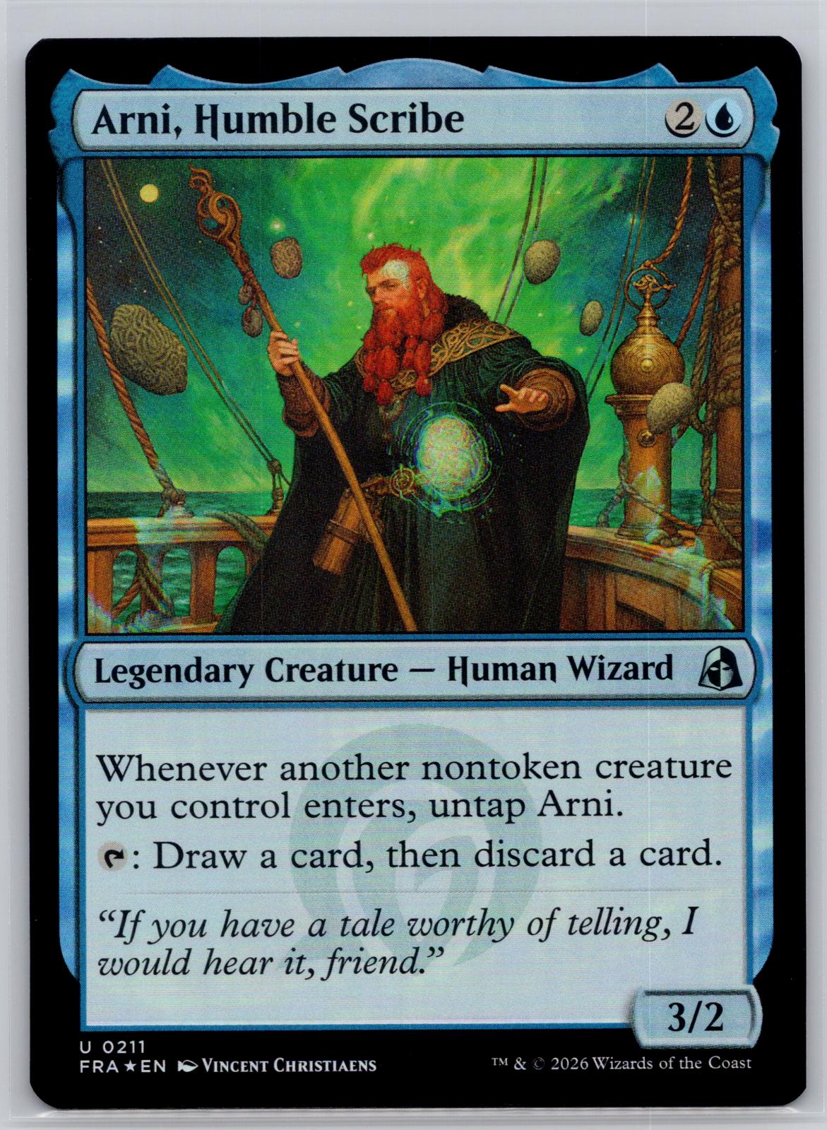 Arni, Humble Scribe Reality Fracture Magic: The Gathering Foil Near Mint