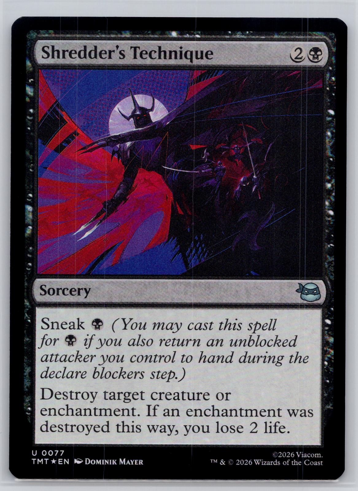 Shredder's Technique Teenage Mutant Ninja Turtles Magic: The Gathering Foil NM