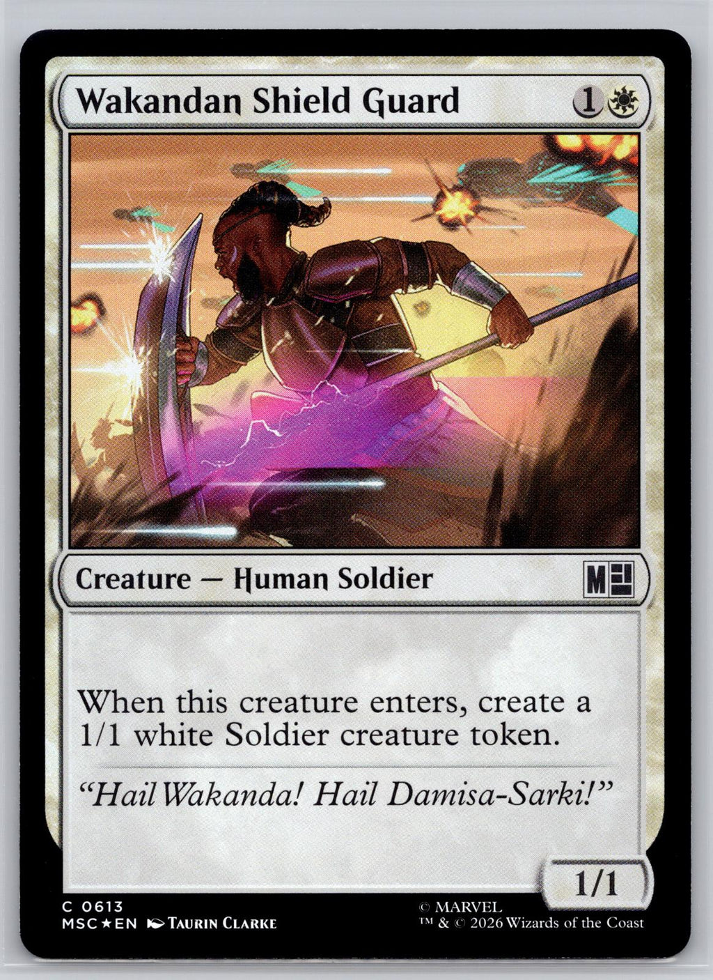 Wakandan Shield Guard Commander: Marvel Super Heroes M:TG Foil NM