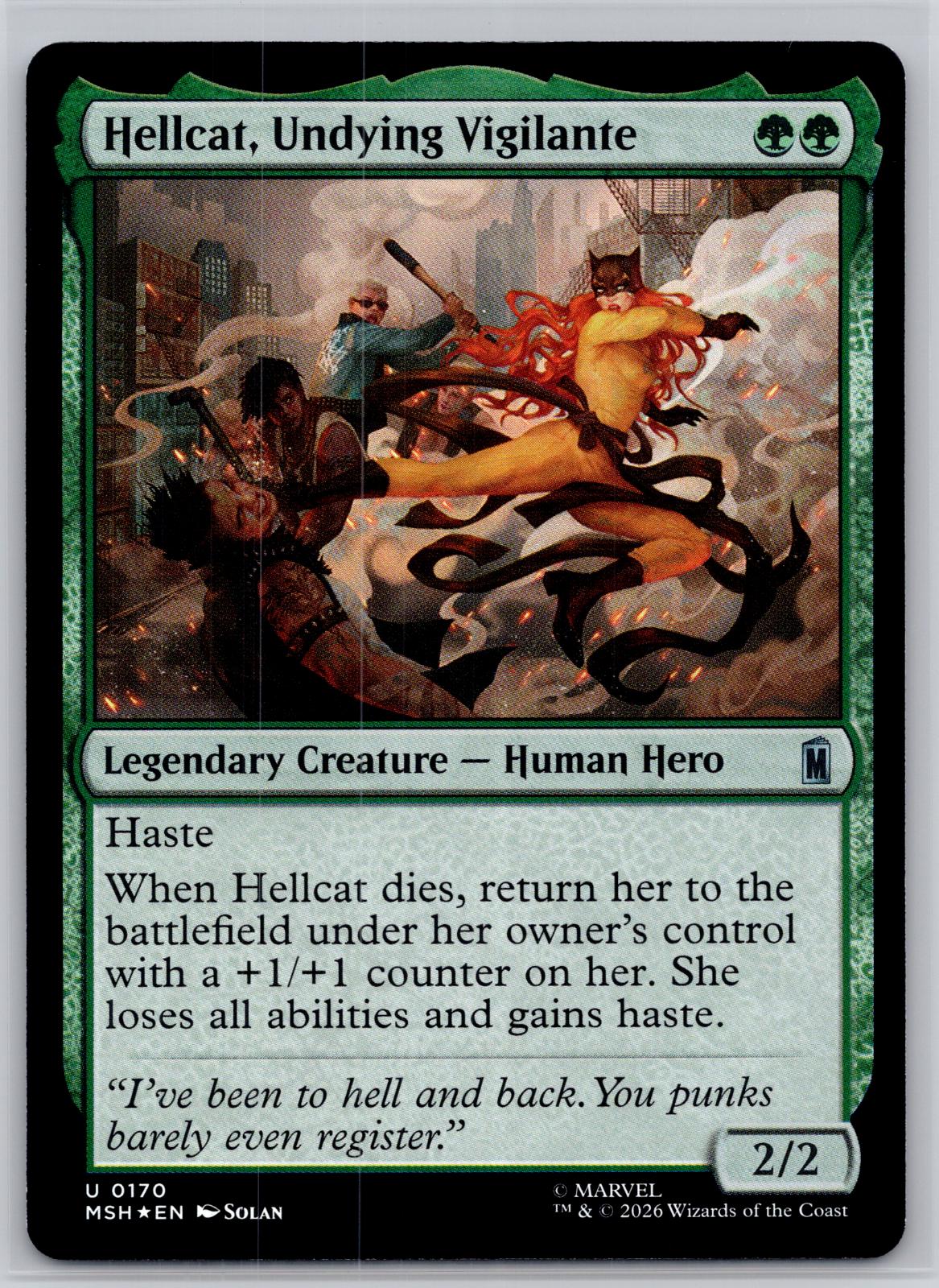 Hellcat, Undying Vigilante Marvel Super Heroes Magic: The Gathering Foil NM