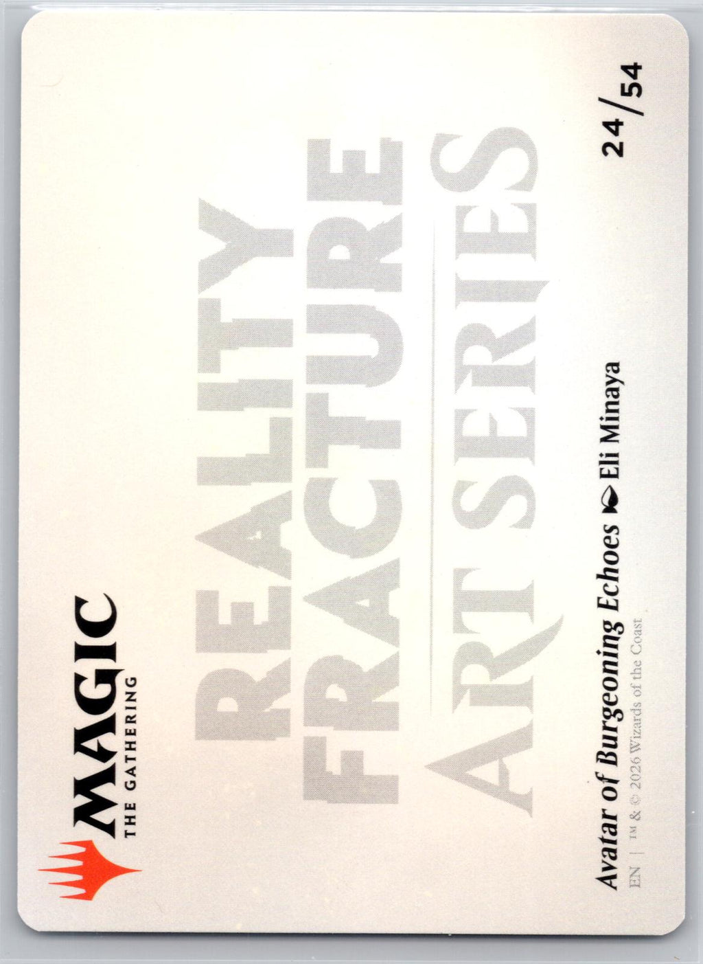 Avatar of Burgeoning Echoes Art Card Art Series: Reality Fracture M:TG NM