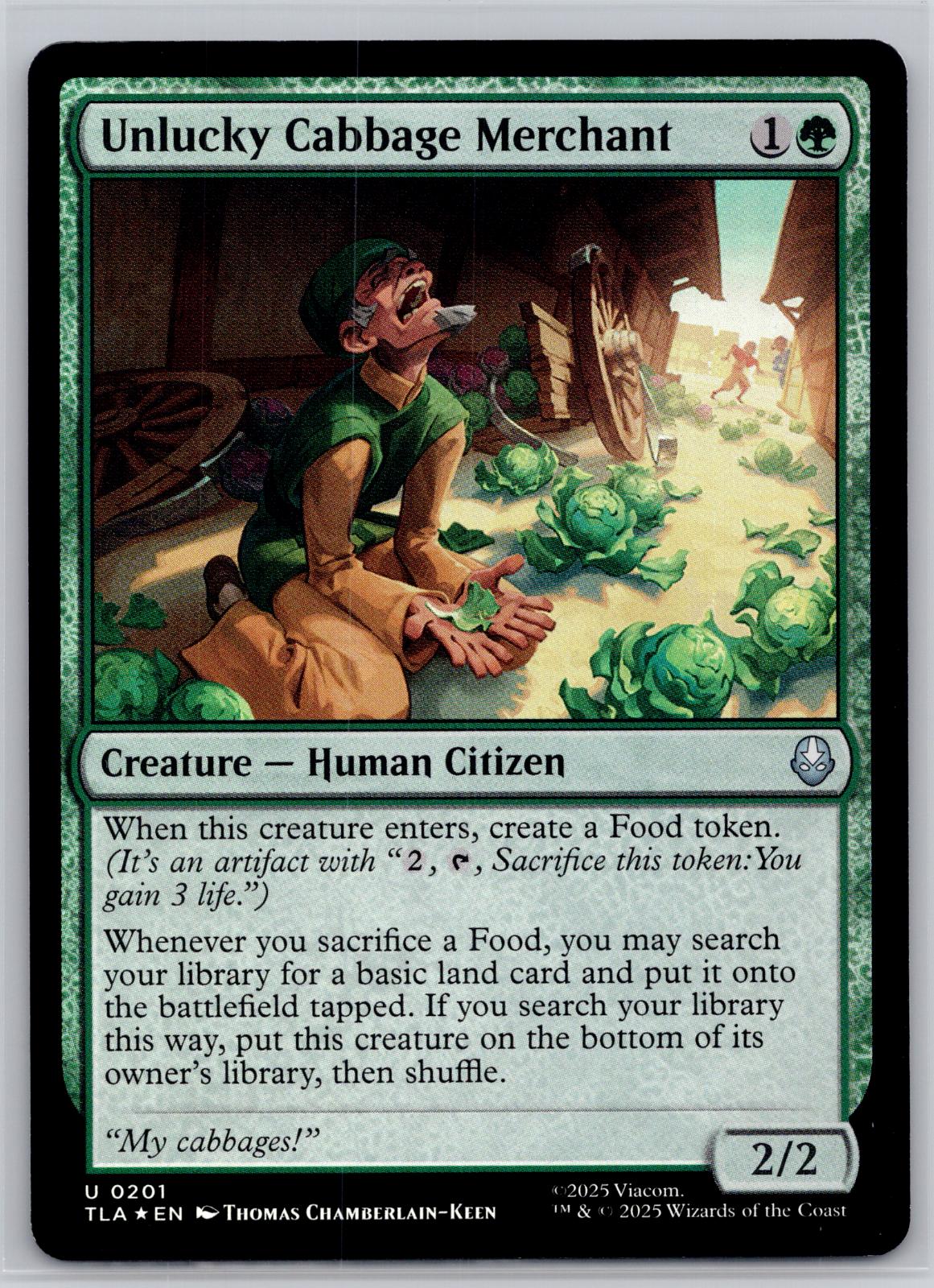 Unlucky Cabbage Merchant Avatar: The Last Airbender Magic: The Gathering Foil NM