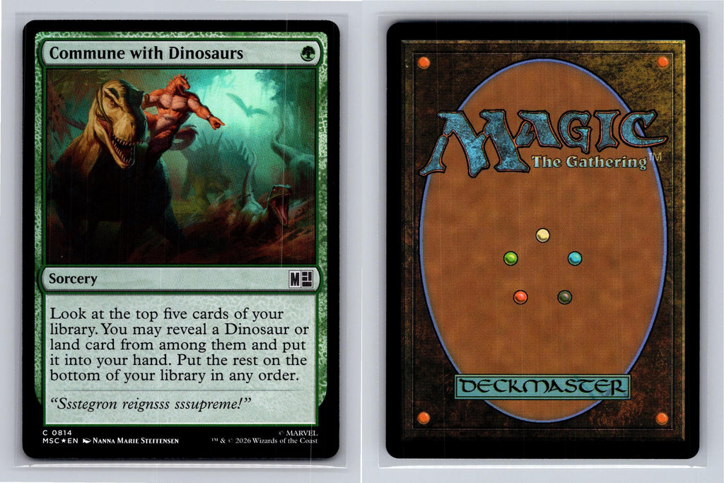 Commune with Dinosaurs Commander: Marvel Super Heroes MtG Foil NM