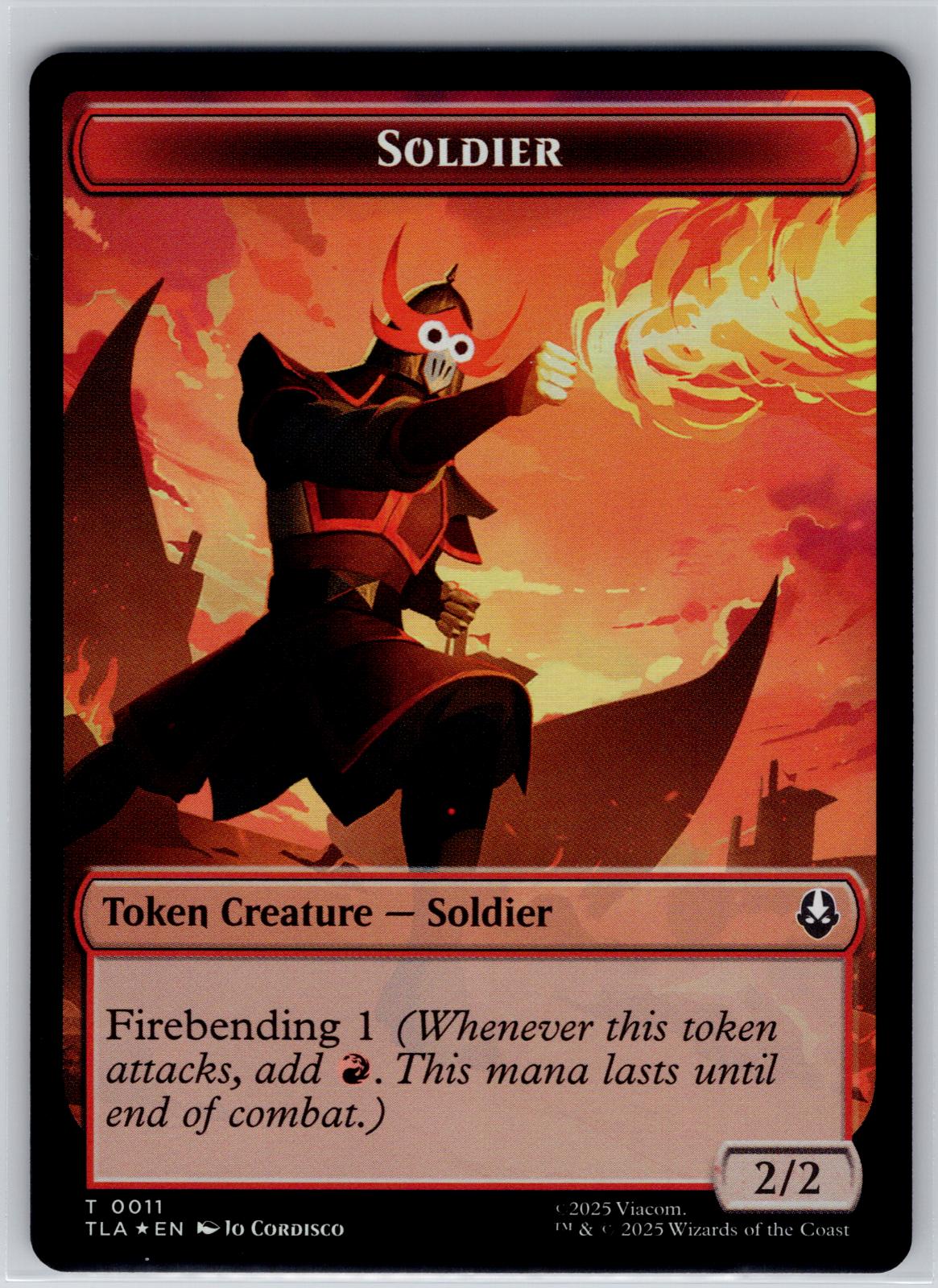 Ballistic Boulder//Soldier 2-Sided Token Avatar: The Last Airbender M:TG Foil NM