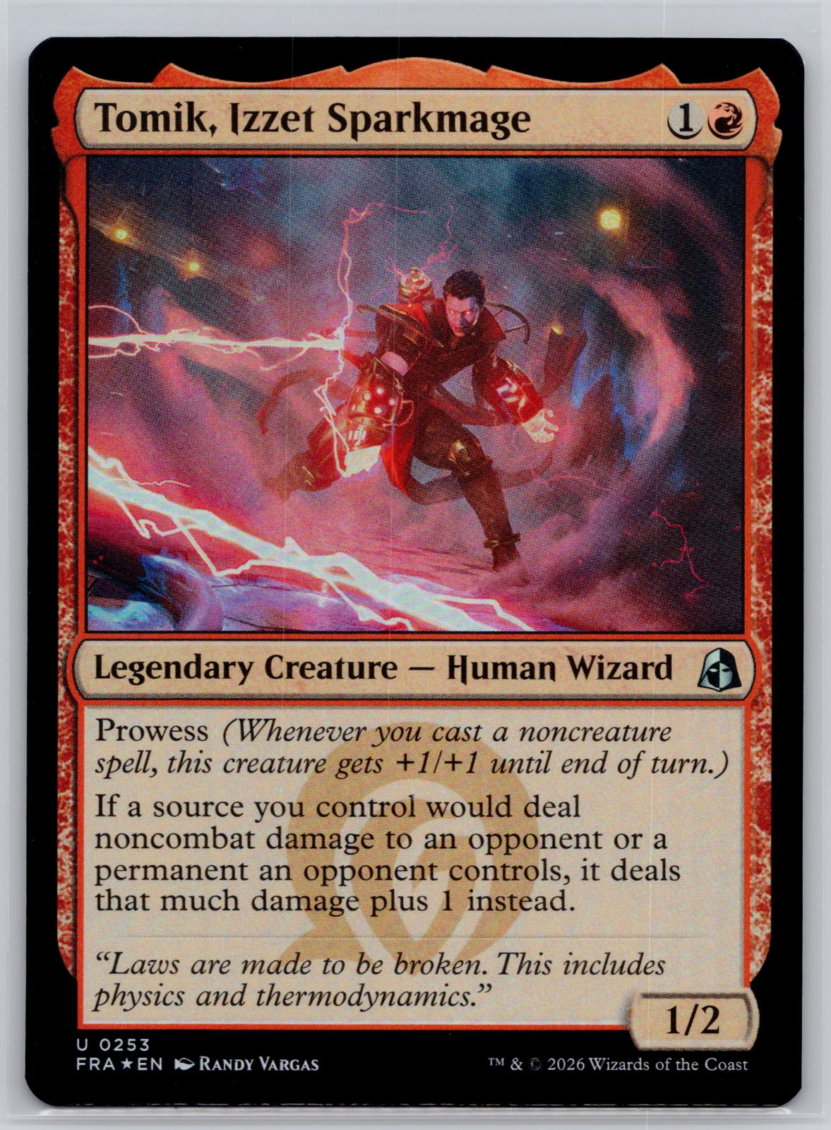 Tomik, Izzet Sparkmage Reality Fracture Magic: The Gathering Foil Near Mint