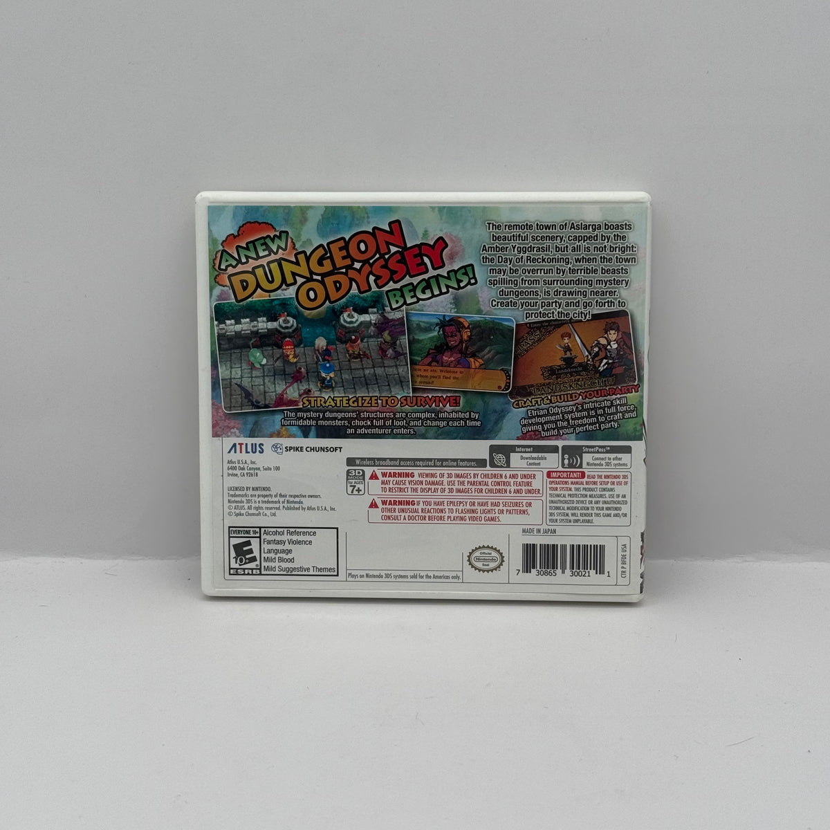 Etrian Mystery Dungeon - Nintendo 3DS - Case Only (No Game)