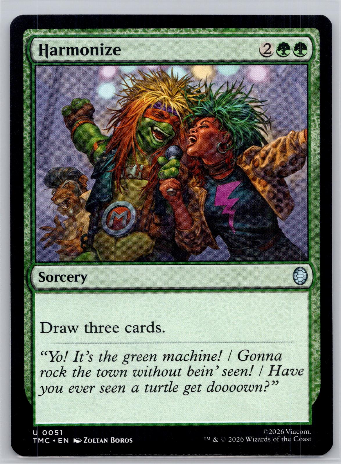 Harmonize Commander: Teenage Mutant Ninja Turtles Magic: The Gathering Near Mint