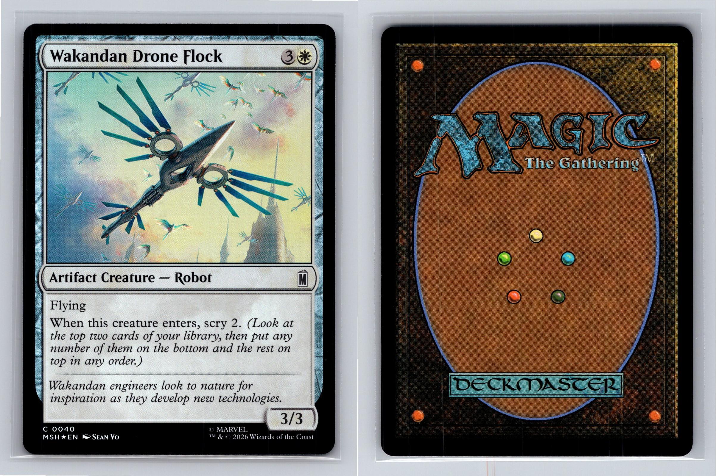 Wakandan Drone Flock Marvel Super Heroes Magic: The Gathering Foil Near Mint