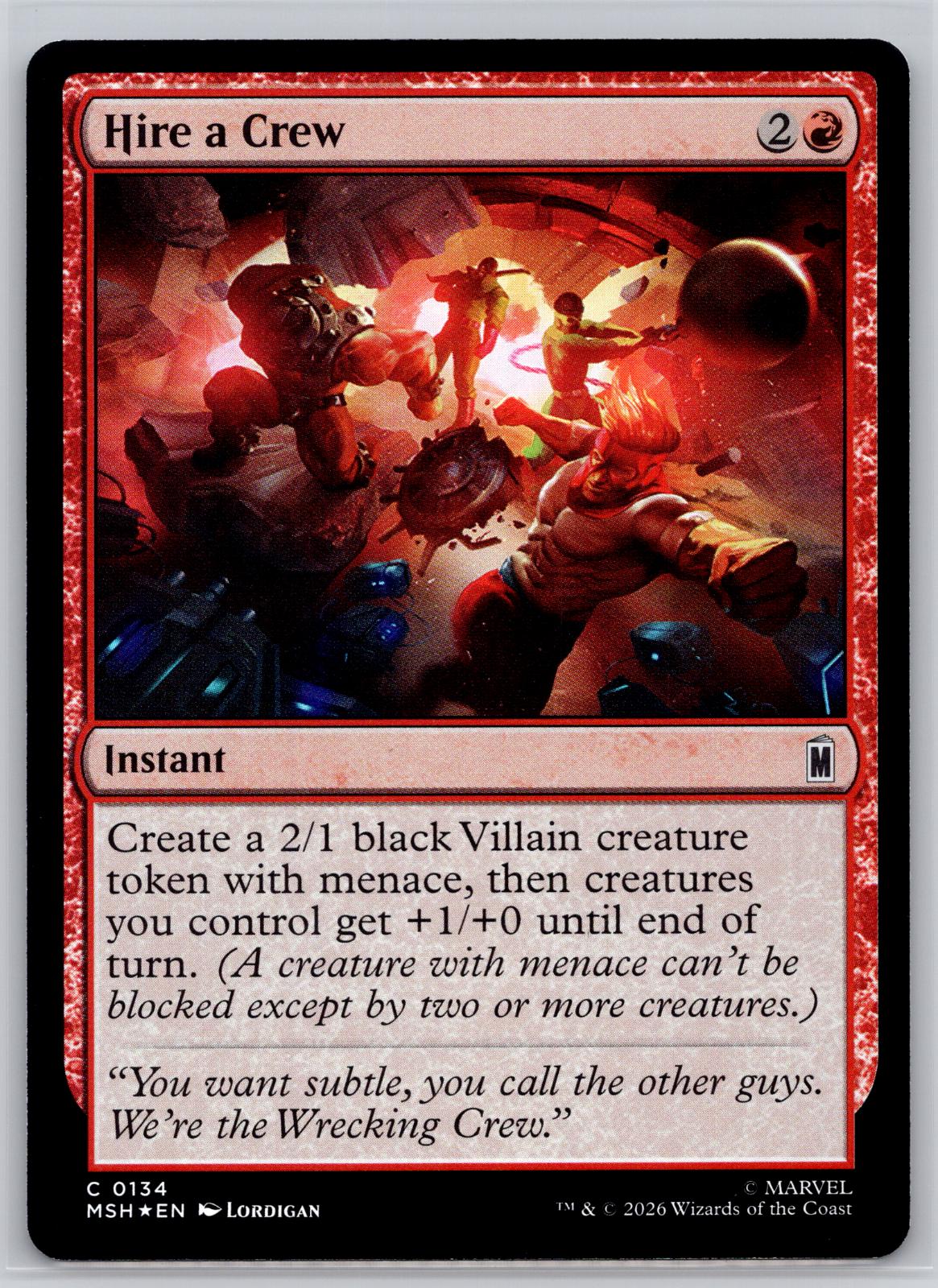 Hire a Crew Marvel Super Heroes Magic: The Gathering Foil Near Mint