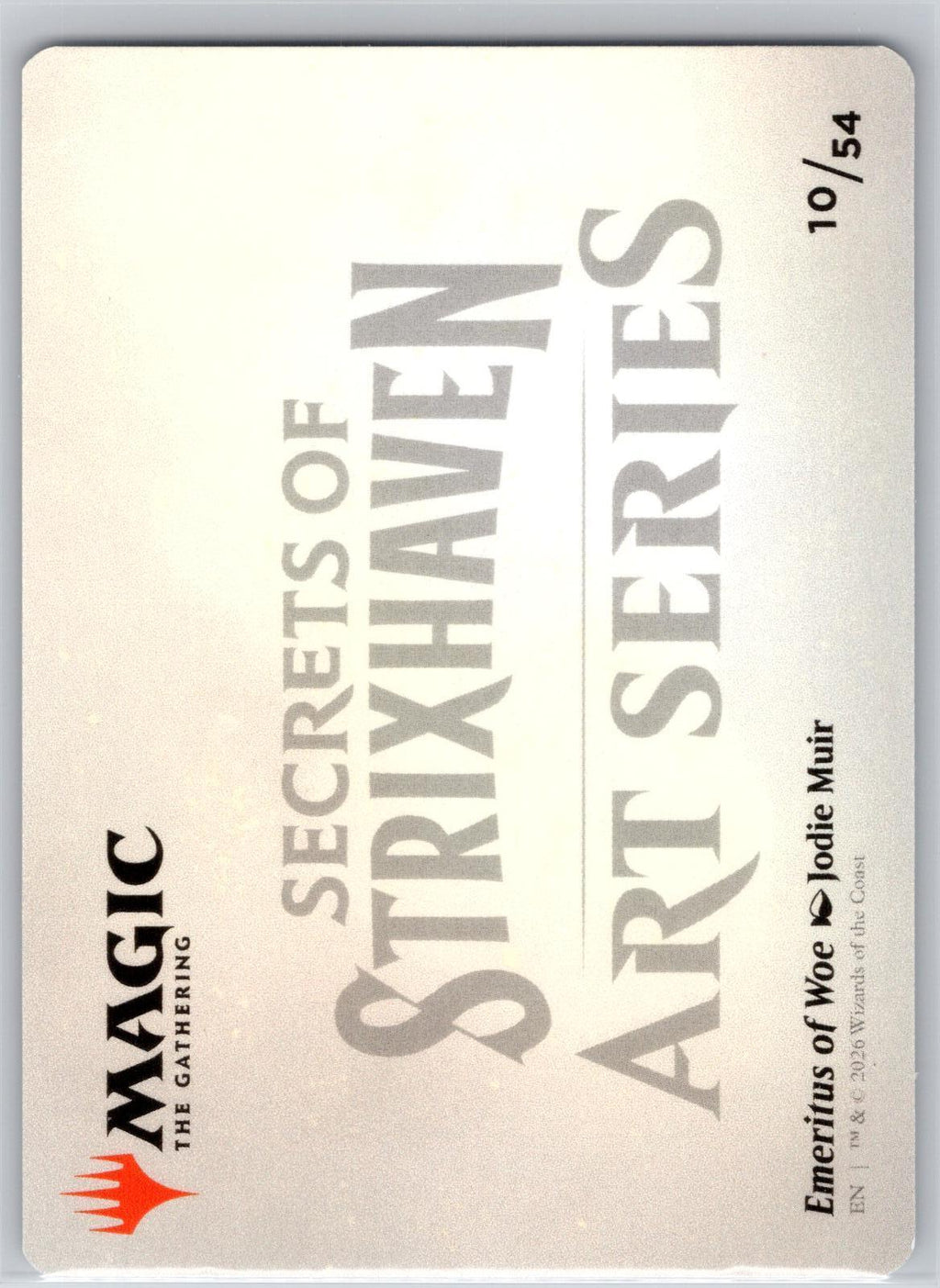 Emeritus of Woe Art Card Art Series: Secrets of Strixhaven M:TG NM