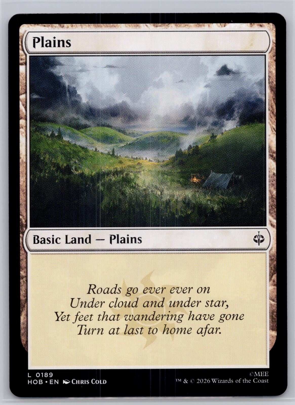 Plains (0189) The Hobbit Magic: The Gathering Near Mint