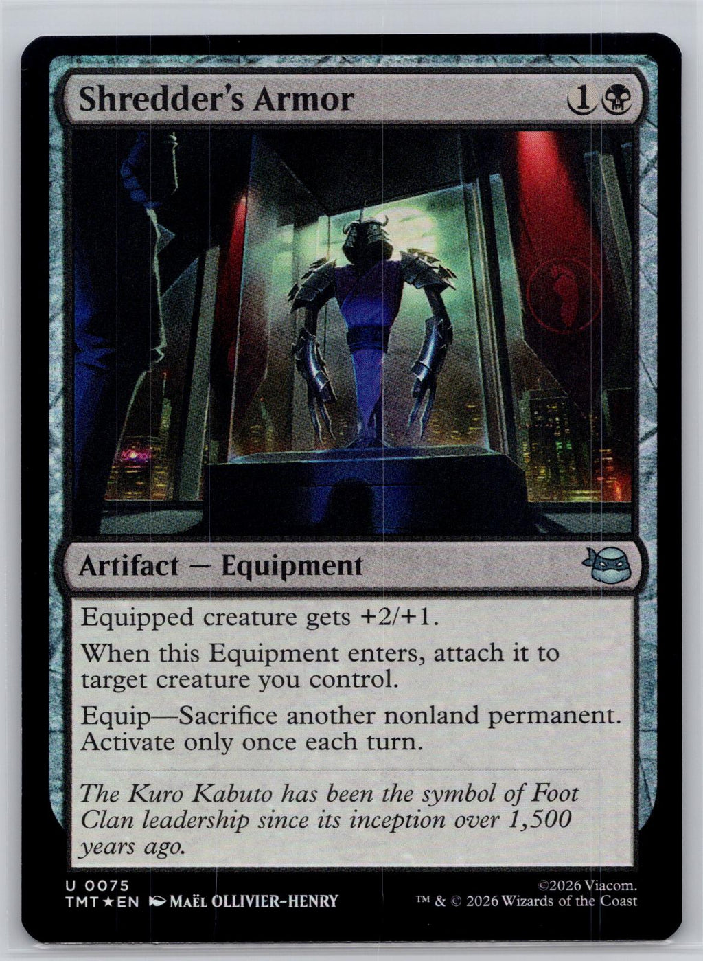 Shredder's Armor Teenage Mutant Ninja Turtles Magic: The Gathering Foil NM