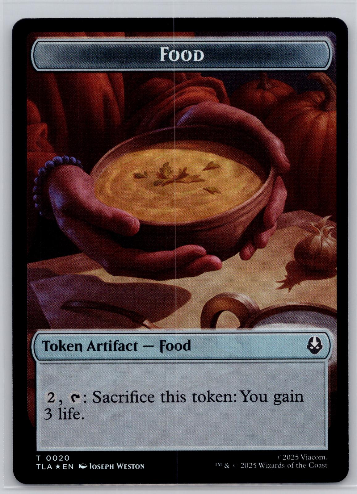 Bear // Food (0020) Double-Sided Token Avatar: The Last Airbender M:TG Foil NM