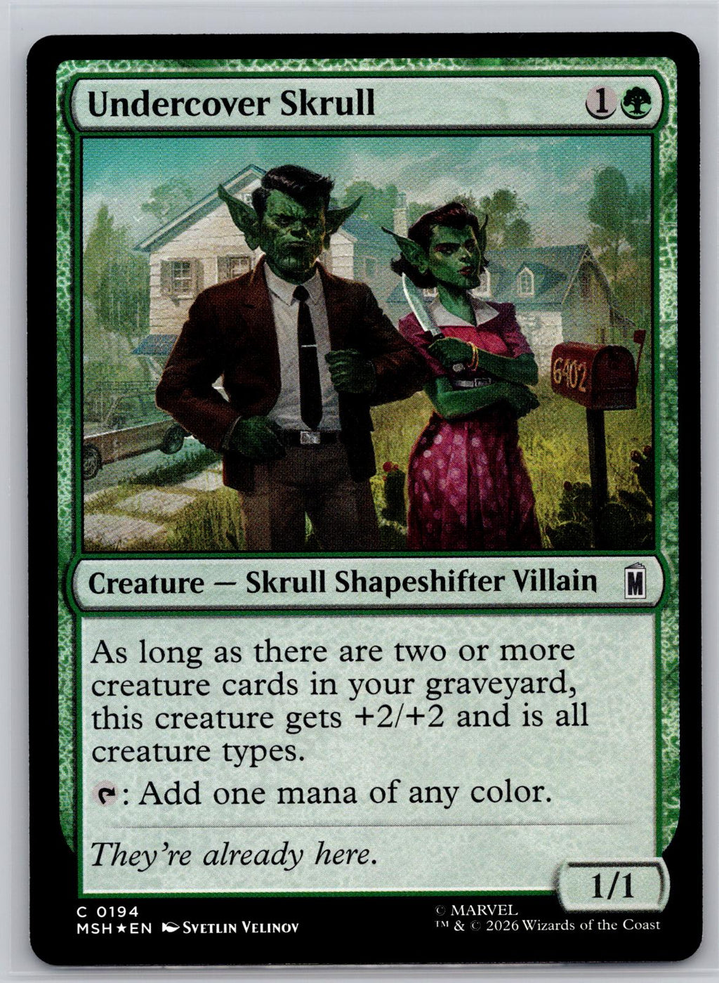 Undercover Skrull Marvel Super Heroes Magic: The Gathering Foil Near Mint