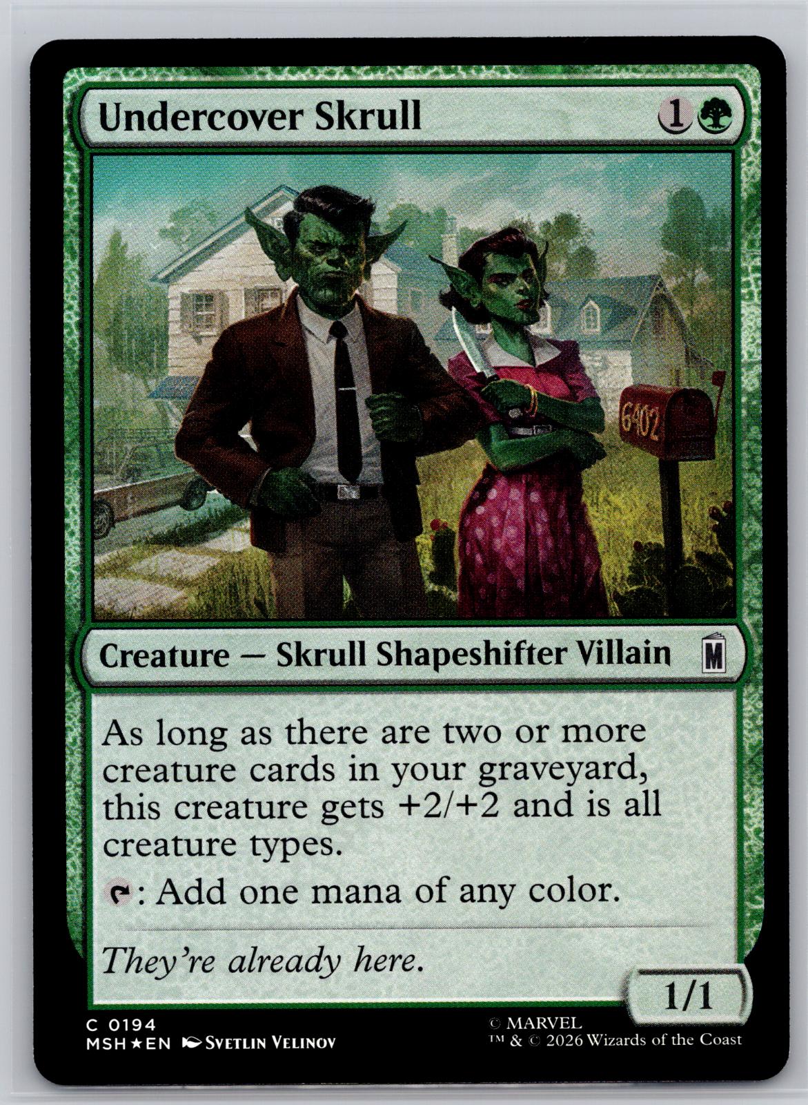 Undercover Skrull Marvel Super Heroes Magic: The Gathering Foil Near Mint