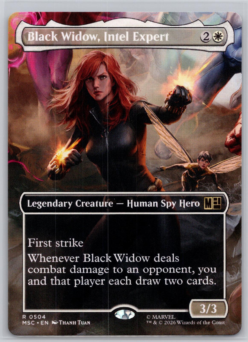 Black Widow, Intel Expert (Borderless) Commander: Marvel Super Heroes M:TG NM