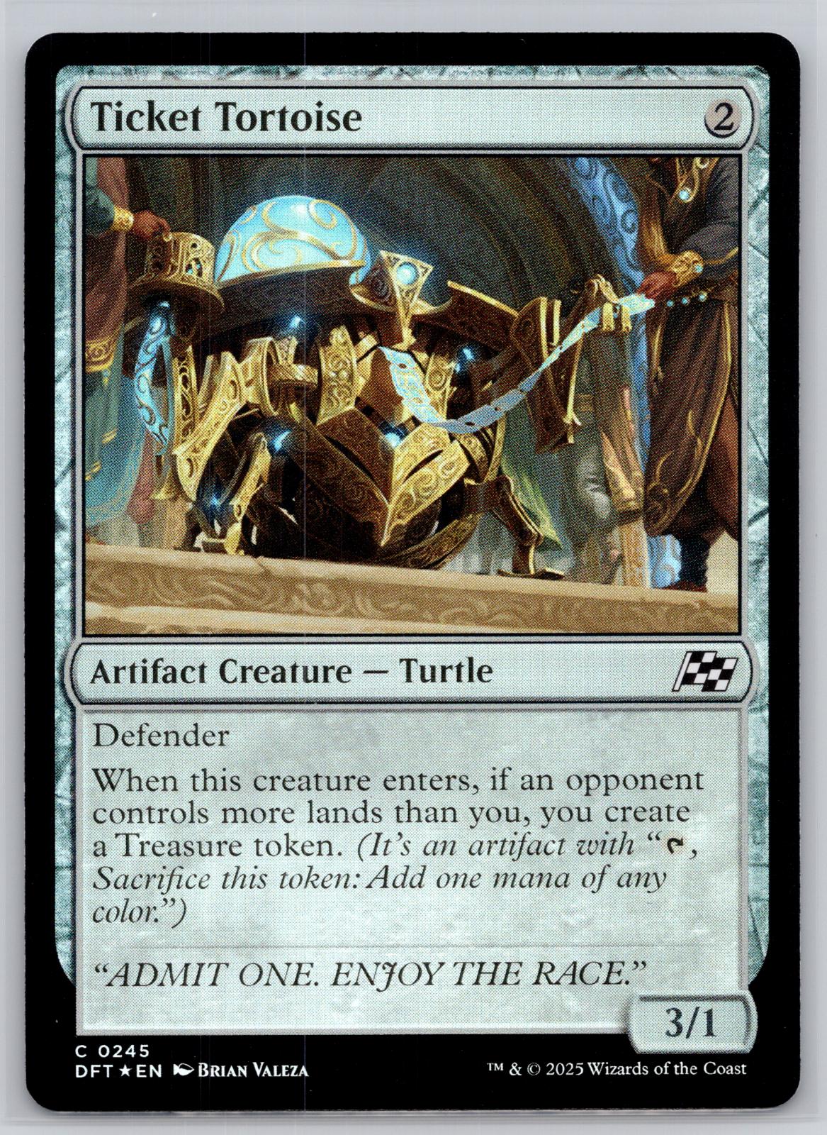Ticket Tortoise Aetherdrift Magic: The Gathering Foil Near Mint