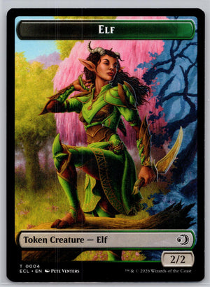 Elf // Kithkin (0007) Double-Sided Token Lorwyn Eclipsed Magic: The Gathering NM