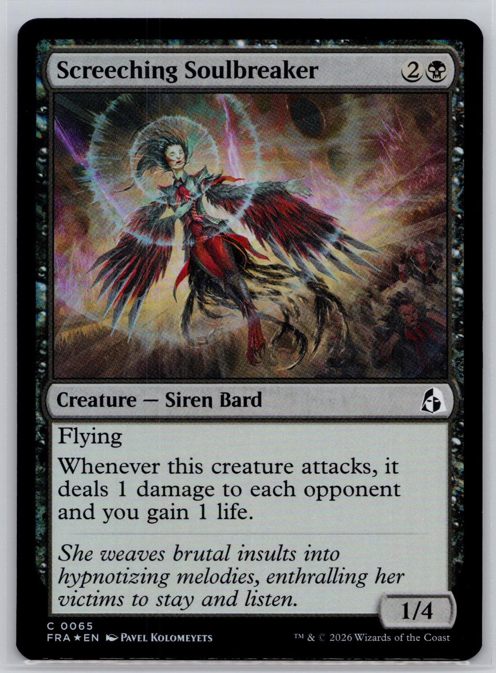 Screeching Soulbreaker Reality Fracture Magic: The Gathering Foil Near Mint