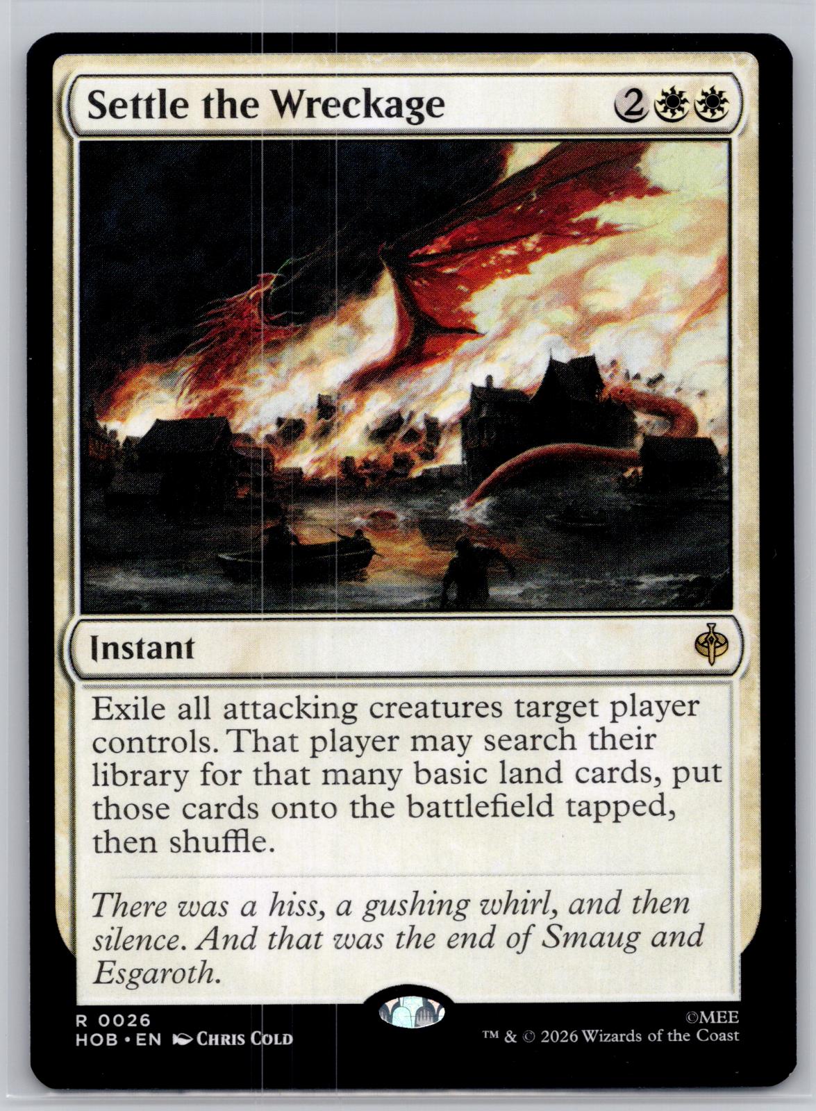 Settle the Wreckage The Hobbit Magic: The Gathering Near Mint