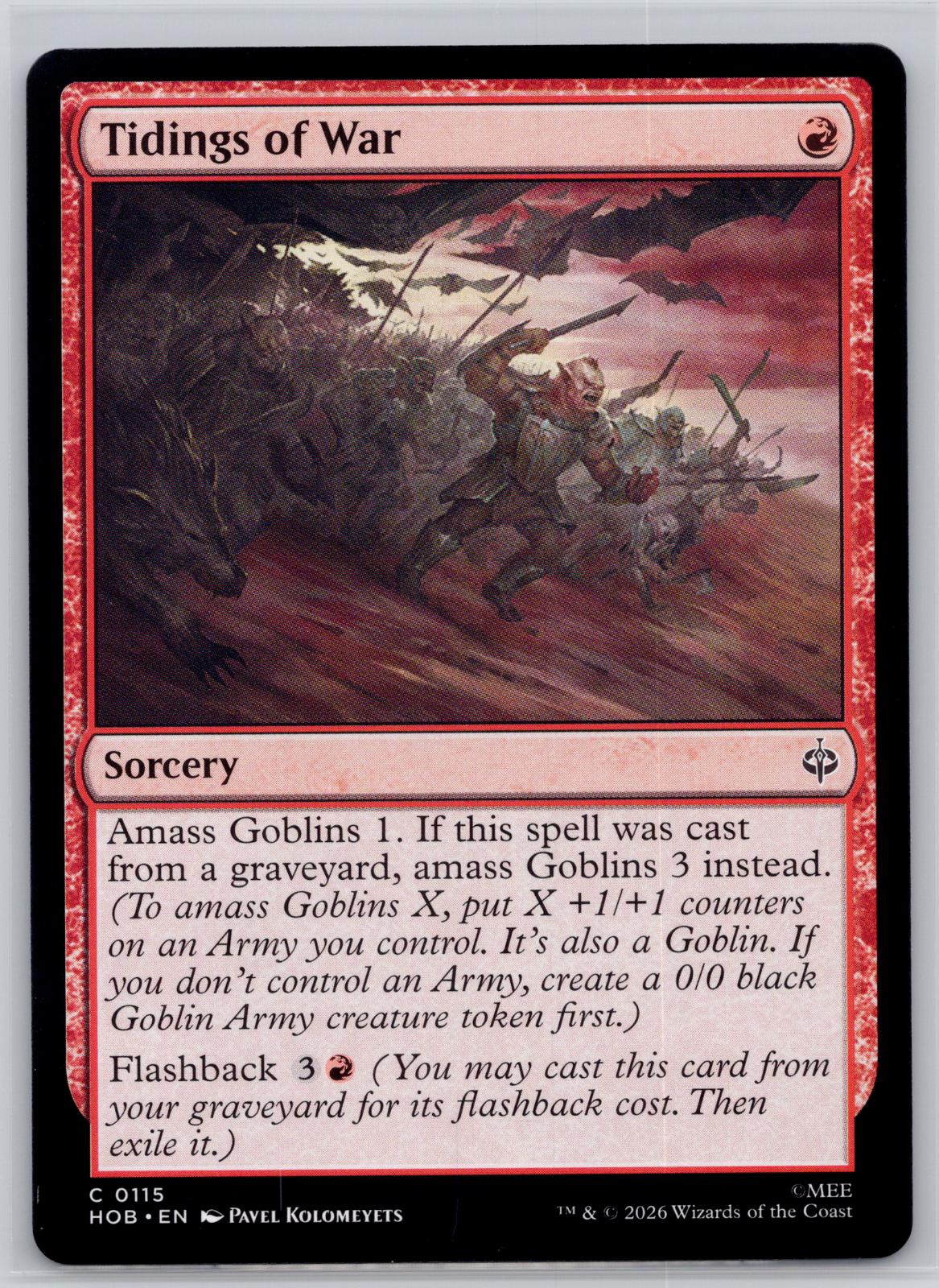Tidings of War The Hobbit Magic: The Gathering Near Mint